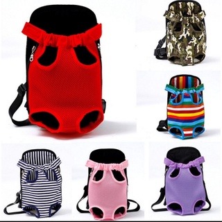 【Ready Stock】❏۞【COD】Pet Front Chest Bag Mesh Pet Dog Cat Carrier Backpack Breathable Camouflage Outd