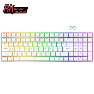 RK ROYAL KLUDGE RK100 2.4G Wireless/Bluetooth/Wired RGB Mechanical Keyboard, 100 Keys 3 Modes Connectable Hot Swappable Gaming Keyboard with PBT Keycaps for Win/Mac