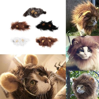 Pet Costume Lion Mane Wig for Cat Halloween Party With Ear