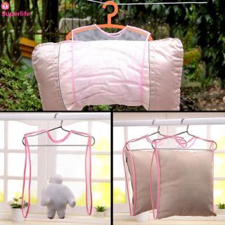 *Superlife* 2Pcs Net Mesh Bag Drying Pillow Hanger Laundry Rack Multifunction Pillow Drying