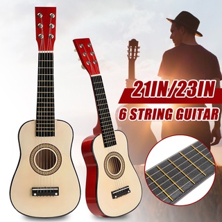 21/23 inch Beginners Practice Acoustic Guitar with Pick 6 String Kids Children Gift