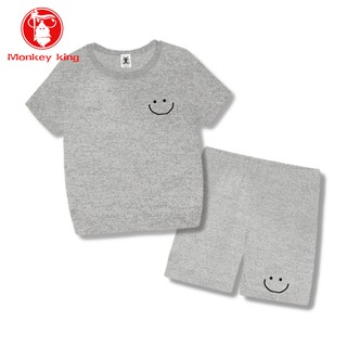 MONKEY KING t shirt and shorts boy set for kids on sale terno printed graphic korean fashion BSS574
