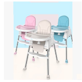 Portable Convertible High Chair with Wheels (4)