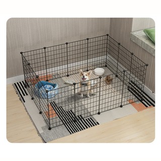 Dog Cage Stackable Pet Fence 35*35CM Cat Rabbit Fence Pet Cage DIY Pet Metal Wire Kennel Extendable (4)