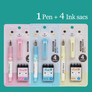 Fountain Pen Set Ink Pen Set and Ink Sac Set Calligraphy Fountain Pen Sign Pen Set Black ​fountain Pens My Gel Pen Set Ballpen Fountain Pen Refill Cute Student Pen High Quality for School Supplies Writing Stationery