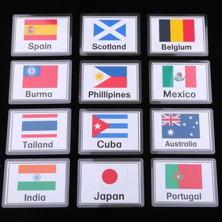 Kids Early Educational Sight Word Flash Cards 48 Pieces National Flag