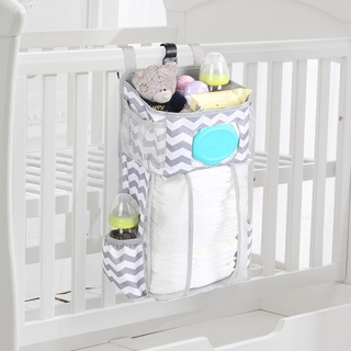 LR1-Baby Crib Hanging Storage Bag Diaper Nappy Organizer Cot Bed Organizer Bag