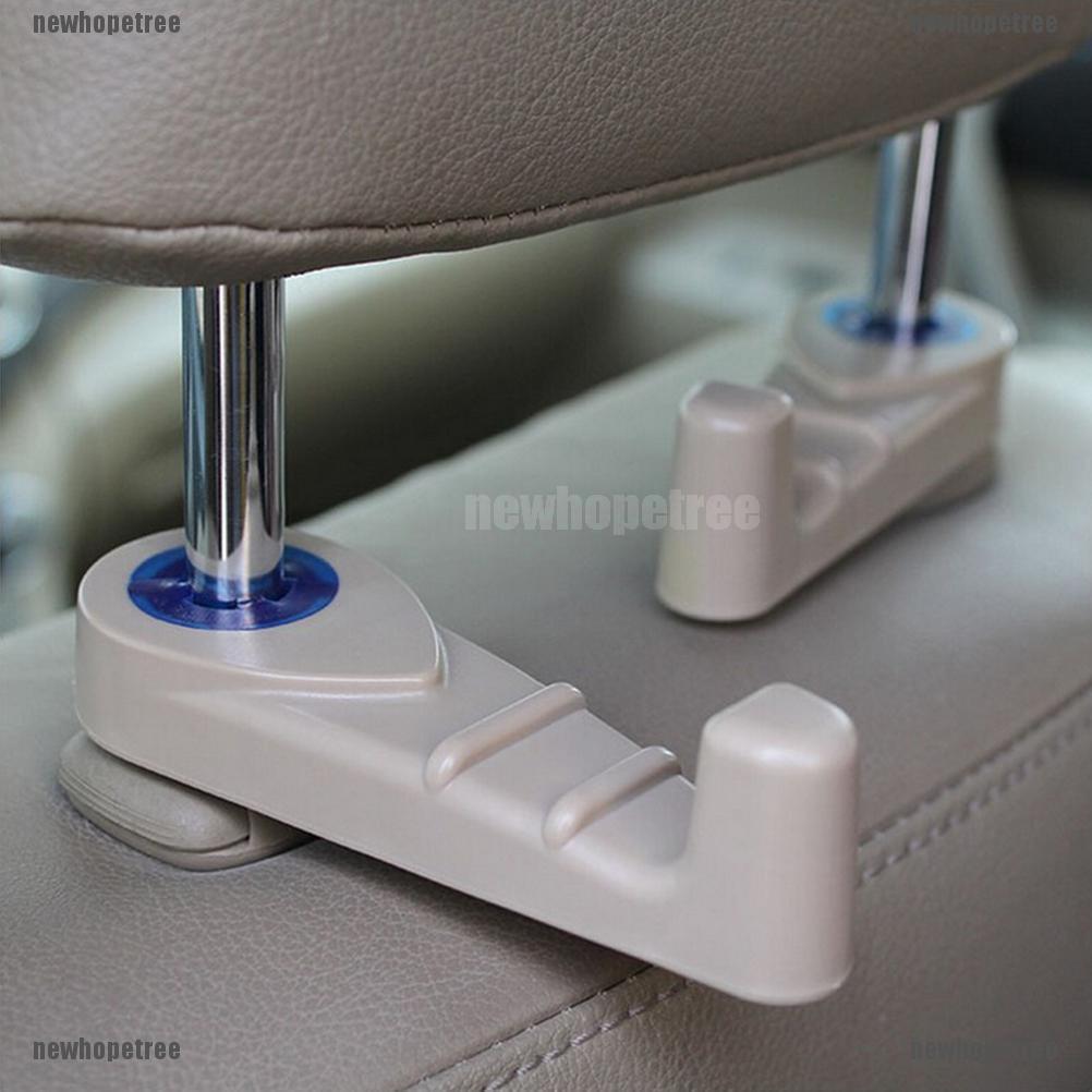 2Pcs Car Back Headrest Stand Purse Cloth Holder Hooks (1)