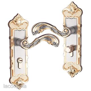 Door Handle Pair Levers on Plate Internal Latch Lock , Home Hardware #6