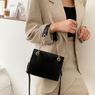 Urban Fashion Hub Korean Style Classy Elegant Gold Chain Top Handle Bag 2 In 1 Work Bag