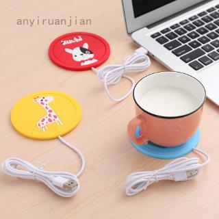 anyiruanjian Winter USB Heating Mugs Coaster Cartoon Warmer Heat Beverage Mug Mat Cute Pads