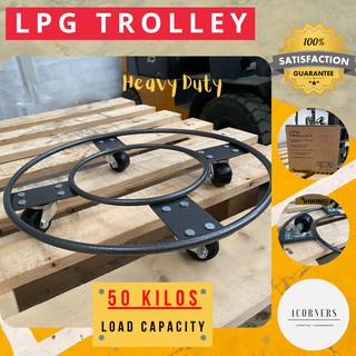 LPG Cylinder Roller Stand Movable Trolley Heavy Duty