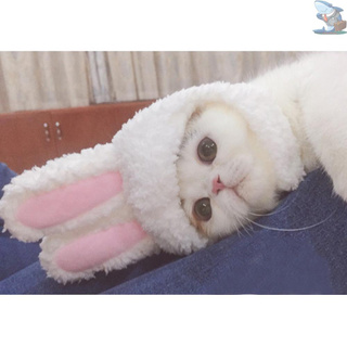 [NEW]Cute Pet Rabbit Ears Wig Cap Hat for Cat Costume Cosplay Halloween Xmas Clothes Fancy Dress with Ears (8)