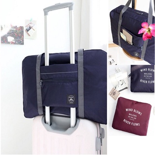Waterproof Folding Travel Storage Bag Large Capacity Luggage Packing Tote Bag Kitchen Storage and (2)