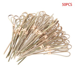 50pcs Disposable Bamboo Picks Cocktail Toothpicks Cocktail Party Club Creative
