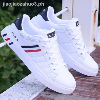 №2020 autumn and winter new men s casual sports shoes all-match Korean wave board male fashion trend student white (7)