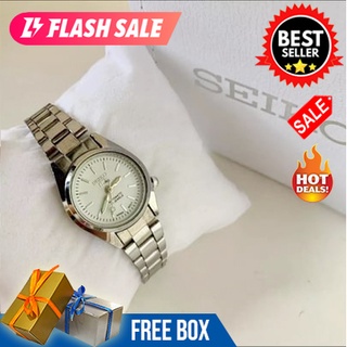 ⭐️WP Seiko 5 Jewel All Silver Quartz Watch for Women Free Box