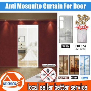 【In Stock】210*90CM Magnetic Mesh Curtain Magic Door Automatic Closing Window Screen Anti mosquito