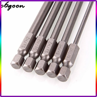 【Available】CG| 5Pcs 150mm Shank 1/4" S2 Steel Long Magnetic Hex Cross Head Screwdriver Screw Driver