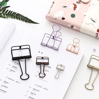 stationary♨●◇✎ 1pc Metal Clip Cute Binder Clips Album Paper Stationary Office