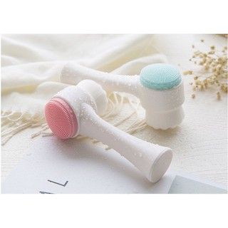 Double Side Silicone Facial Cleanser Brush Pore Cleaning Deep Cleaning 3D Face Cleaning