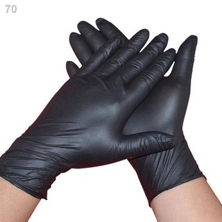✤☎10Pcs Washing Gloves Comfortable Rubber Disposable Mechanic Nitrile Gloves Black Dish Washing Glov (7)