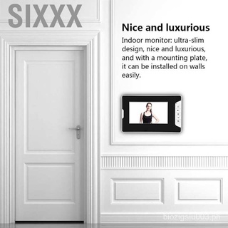 Ready Stock Sixxx 7" Wired Color Video Door Phone Doorbell Intercom Security System IR W/ Monitor 0718