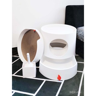 Cat Litter Basin Fully Enclosed Drawer Top-in Anti-Splash Deodorant Cat Litter Box Extra Large Cat S