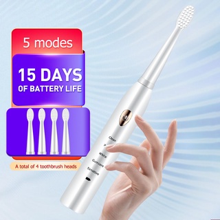 Wa Adult electric toothbrush USB charging, vibration, waterproof ultrasonic soft bristles toothbrush