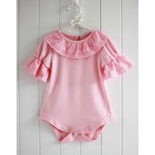 Lace Newborn Baby Girls Cotton Bodysuit Romper Jumpsuit (5)