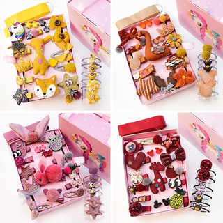 ☜NEW 24Pcs/Set Children's Hair Accessories Bundle Set With Gift Box（Free Glue）