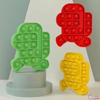 Pop it Fidget Toy 1PCS Among US Shape Push Pop Bubble Sensory Fidget Toy Stress Reliever Anti-Anxiety Toy for Kids