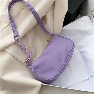 Simple Elegant Women Small Shoulder Bag Pure Color Casual Sling Handbags