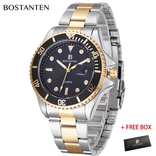 【Bostanten Official】 Men's watches Steel belt Dive sports Quartz watches （contains ： box）