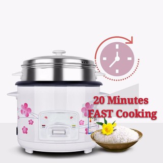 0.8 Liter Rice Cooker with FREE STEAMER RACK Non-stick Fast Cooker(5 Cups of Rice) CR-70001