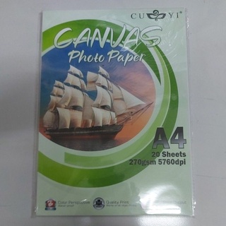 CUYI CANVAS PHOTO PAPER 270GSM A4 (20 SHEETS)