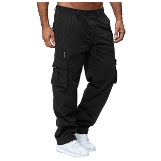 Men's Casual Daily Multi-pocket Pants Straight-leg Overalls Sports Parkour Fitness Fashion Comfortab