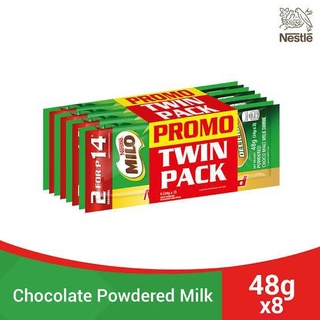 Chocolate DrinksBeveragesﺴ◊﹊MILO TWIN PACK PROMO 48gX8