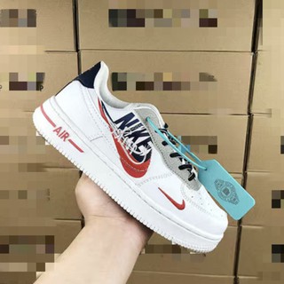 Nike Manuscript White and red sole White color shoe