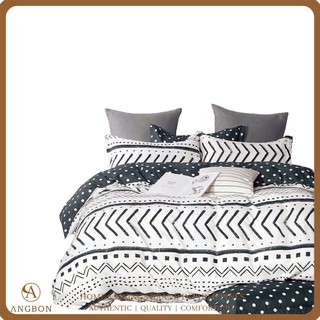Angbon 3in1 Korean Cotton King Size Modern Style Bedsheet Set 72"*75"*7.8" Inches