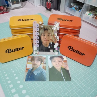 ONHAND OFFICIAL BTS Butter Weverse POB RM Jin Photocards Tin Case / Can Tingi Loose Peaches Cream