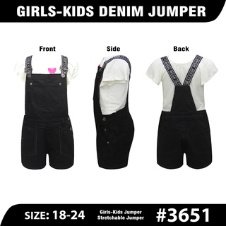 #3651 Alifashion Kids Denim Jumper, Kids OOTD, kids girls jumper skirt & short, Rompers & Jumpsuits