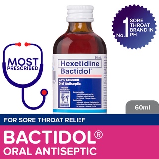 ☈Medical supplies Bactidol Oral Antiseptic Mouthwash 60ml