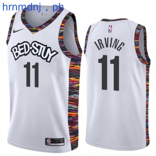 2019 JNBA Brooklyn Nets #11 Kyrie Irving BED-STUY white rainbow side regular season basketball jerseys jersey (1)