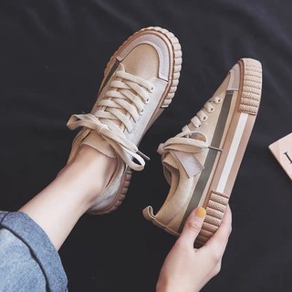 ✟ins new Hong Kong wind canvas shoes women''s 2020 spring and autumn students leisure board Korean version of the hundred-set low-help tide