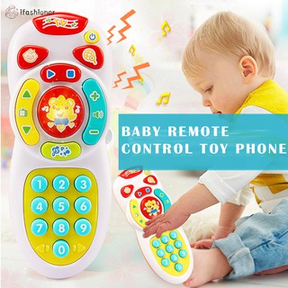 Baby Simulation TV Remote Control Mobile Phone Toy Kids Educational Music Learning Toy