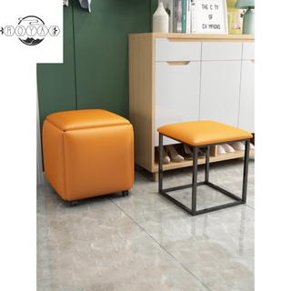 【new】【Royal Home】Rubik cube stool square circle small family sofa shoes small bench living room can