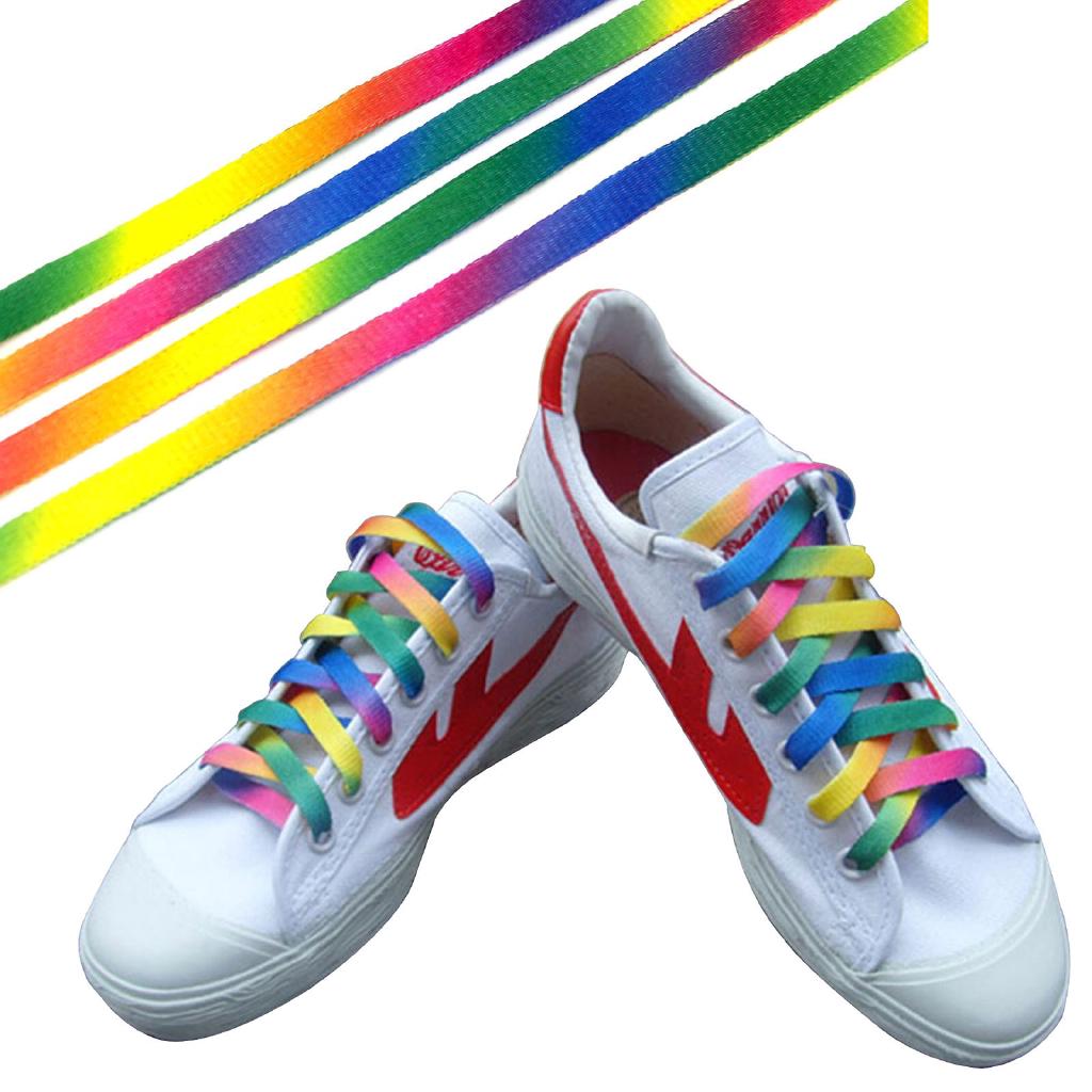 Foxty Rainbow Shoelace Canvas Athletic Shoes Laces String