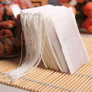 VOLL 100Pcs/Lot Teabags Empty Scented Tea Bags With String Heal Seal Filter Paper, 5x7cm