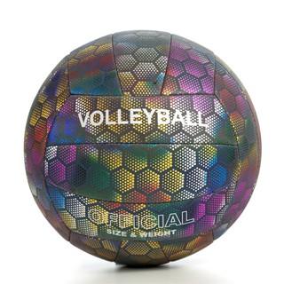 volleyballReflective Ball Volleyball Ball Official Size 5 Light Soft Suitable For Play Games Team Sp (1)